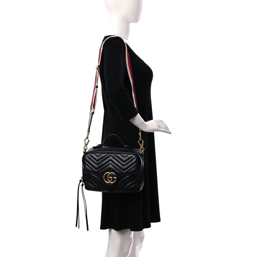 Gucci Marmont Calfskin Matelasse Small Shoulder Bag